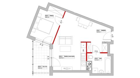 Plan 2 pok. 44m²