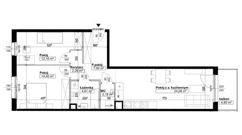 Plan 3 pok. 68m²