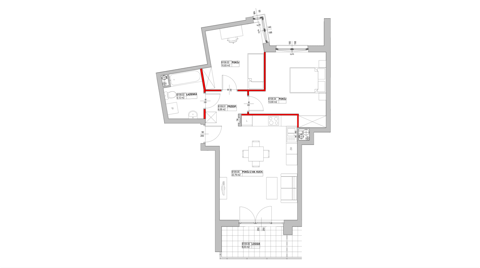Plan 3 pok. 58m²
