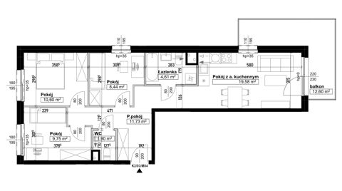 Plan 4 pok. 67m²