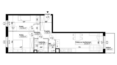 Plan 3 pok. 68m²