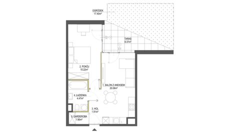 Plan 2 pok. 44m²