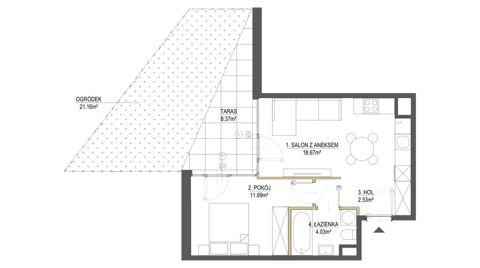Plan 2 pok. 37m²