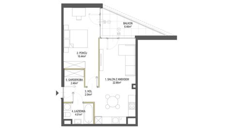 Plan 2 pok. 48m²