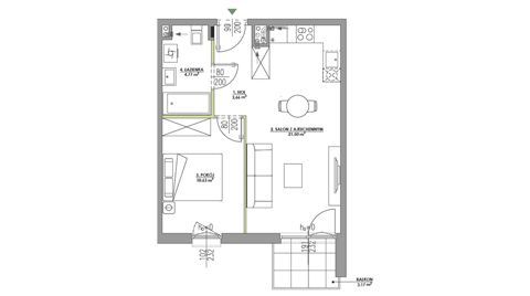 Plan 2 pok. 41m²