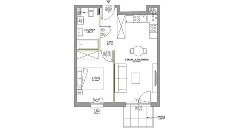 Plan 2 pok. 39m²