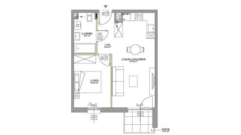 Plan 2 pok. 41m²