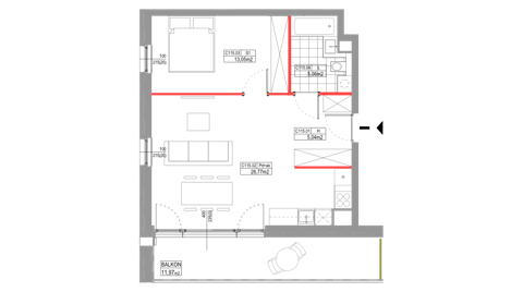 Plan 2 pok. 50m²