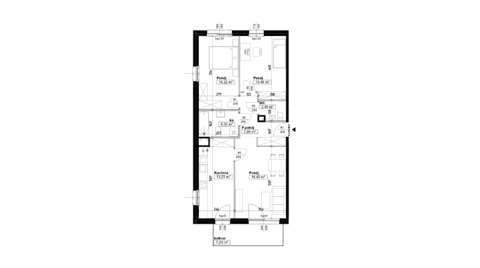 Plan 3 pok. 74m²