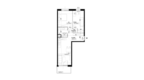 Plan 3 pok. 58m²