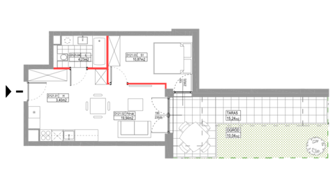 Plan 2 pok. 38m²