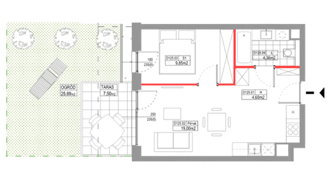 Plan 2 pok. 38m²