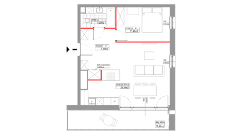 Plan 2 pok. 52m²