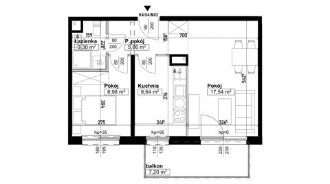 Plan 2 pok. 44m²