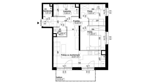 Plan 3 pok. 63m²