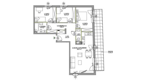 Plan 4 pok. 85m²