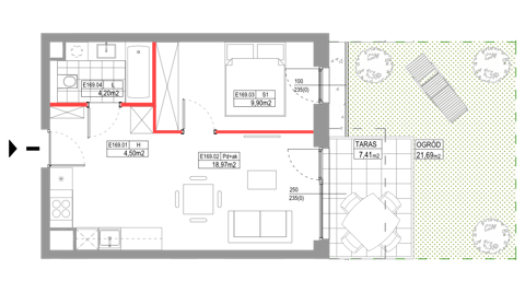 Plan 2 pok. 38m²