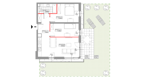 Plan 3 pok. 61m²
