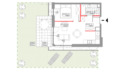Plan 2 pok. 36m²