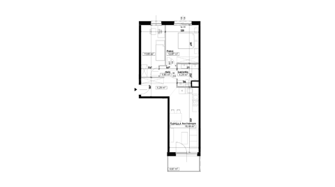 Plan 3 pok. 55m²