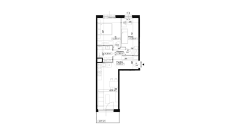 Plan 3 pok. 55m²