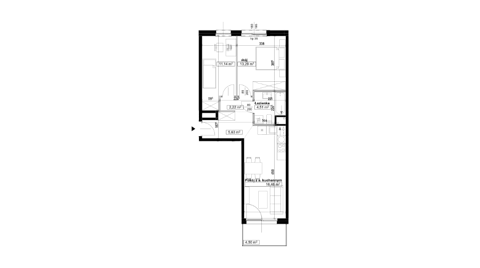 Plan 3 pok. 55m²