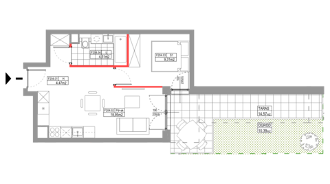 Plan 2 pok. 37m²
