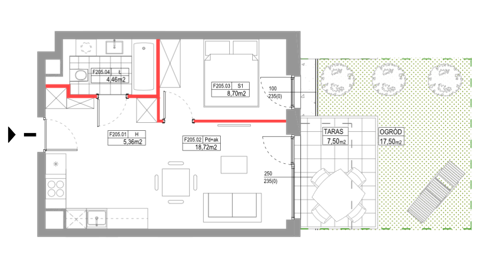 Plan 2 pok. 37m²