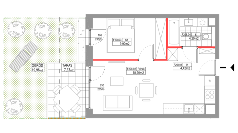 Plan 2 pok. 37m²