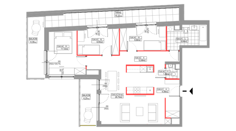 Plan 4 pok. 80m²