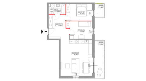 Plan 3 pok. 68m²