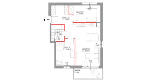 Plan 3 pok. 58m²