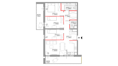 Plan 4 pok. 76m²