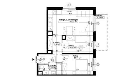 Plan 3 pok. 53m²