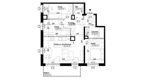 Plan 4 pok. 67m²