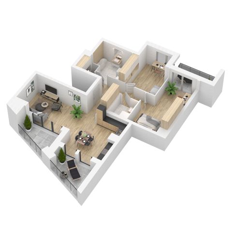 Plan 3 pok. 87m²