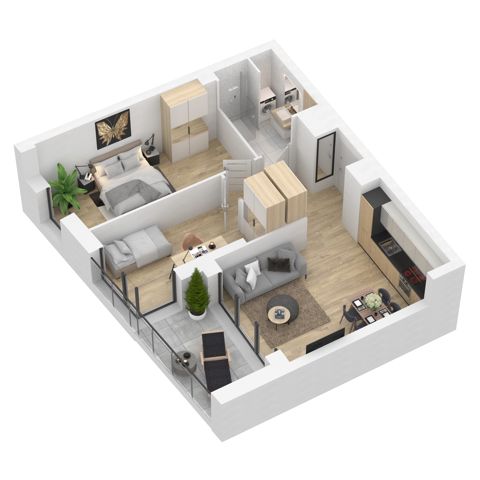 Plan 3 pok. 54m²