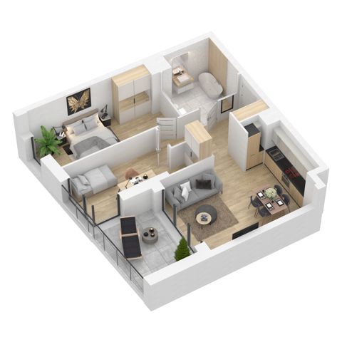Plan 3 pok. 58m²