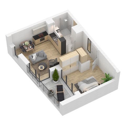 Plan 2 pok. 46m²