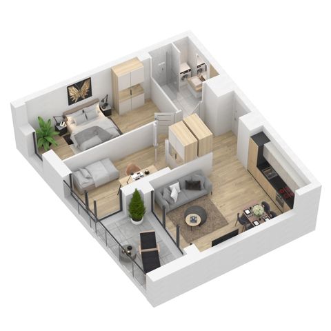 Plan 3 pok. 54m²
