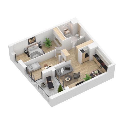 Plan 3 pok. 69m²
