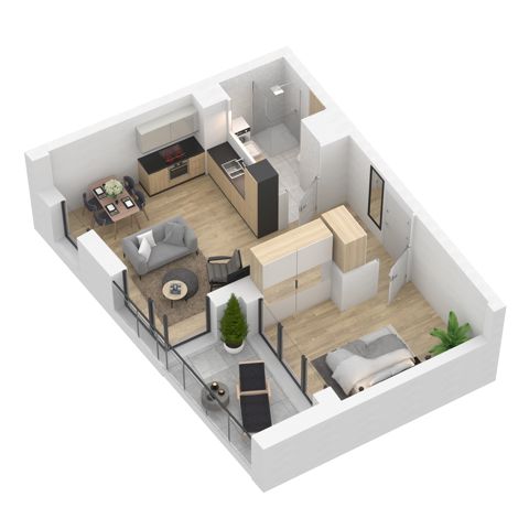 Plan 2 pok. 46m²