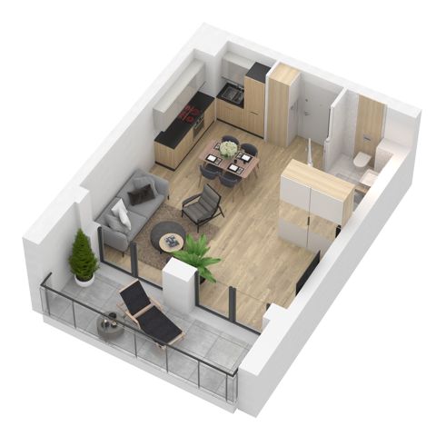 Plan 1 pok. 33m²