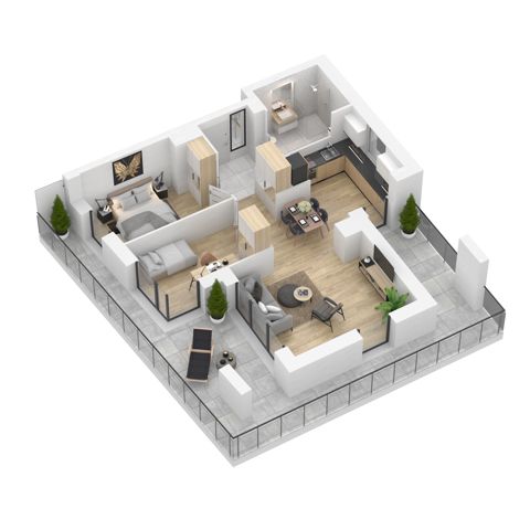 Plan 3 pok. 62m²