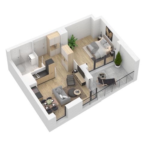 Plan 2 pok. 45m²