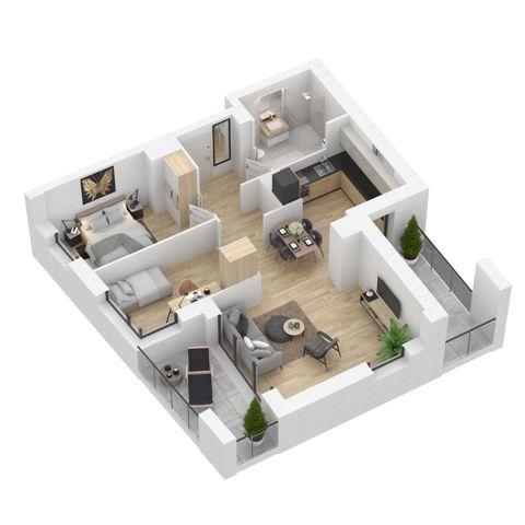 Plan 3 pok. 62m²