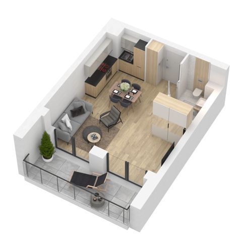 Plan 1 pok. 33m²