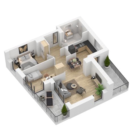 Plan 3 pok. 62m²