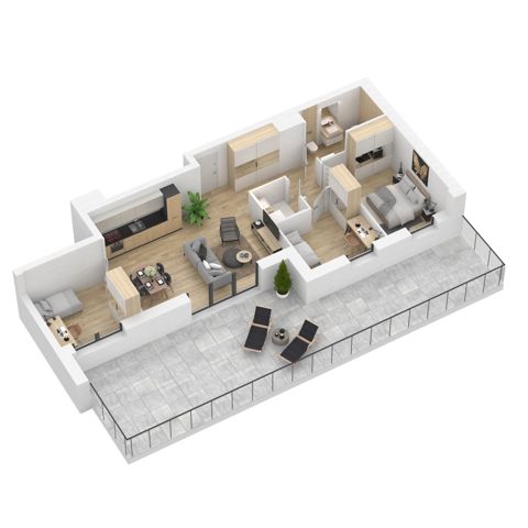 Plan 3 pok. 74m²