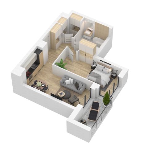 Plan 2 pok. 49m²